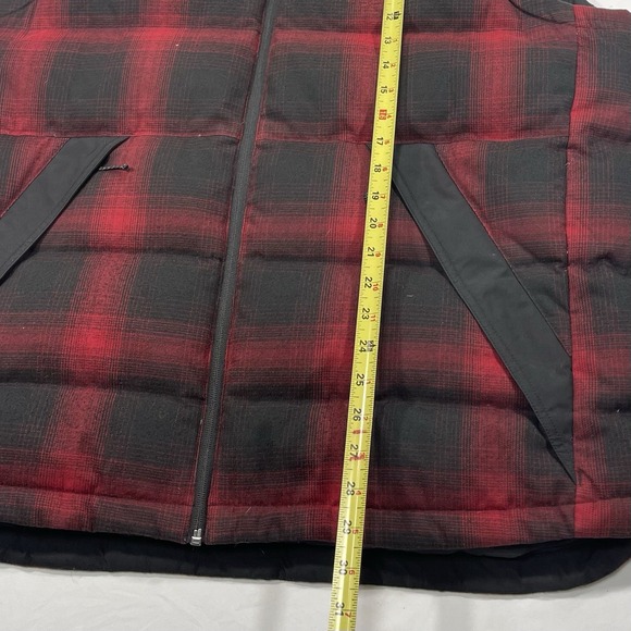 Eddie Bauer Down Vest Men's XL Black Red Plaid EB650‎ Quilted Puffer Zip Pockets - Picture 6 of 11